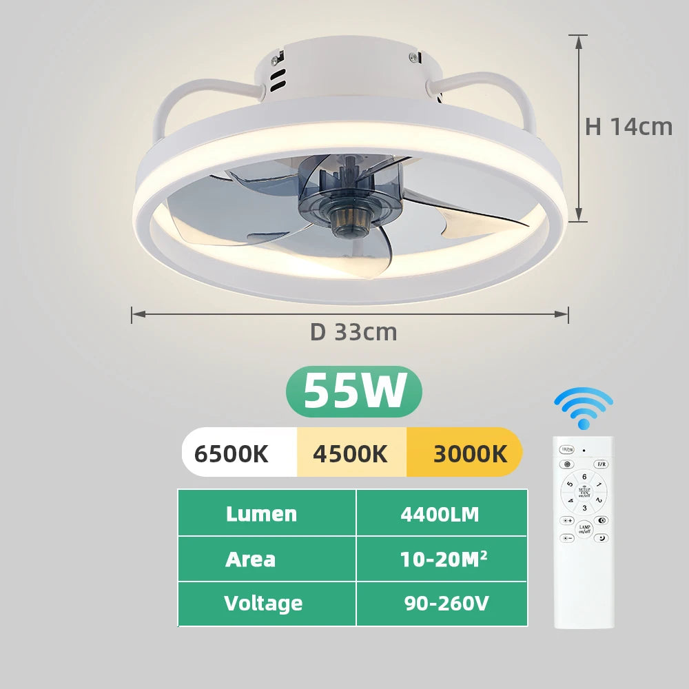 💡 مروحة سقف بإضاءة LED وتحكم عن بعد الراحة والأناقة في تصميم واحد مثالي!
