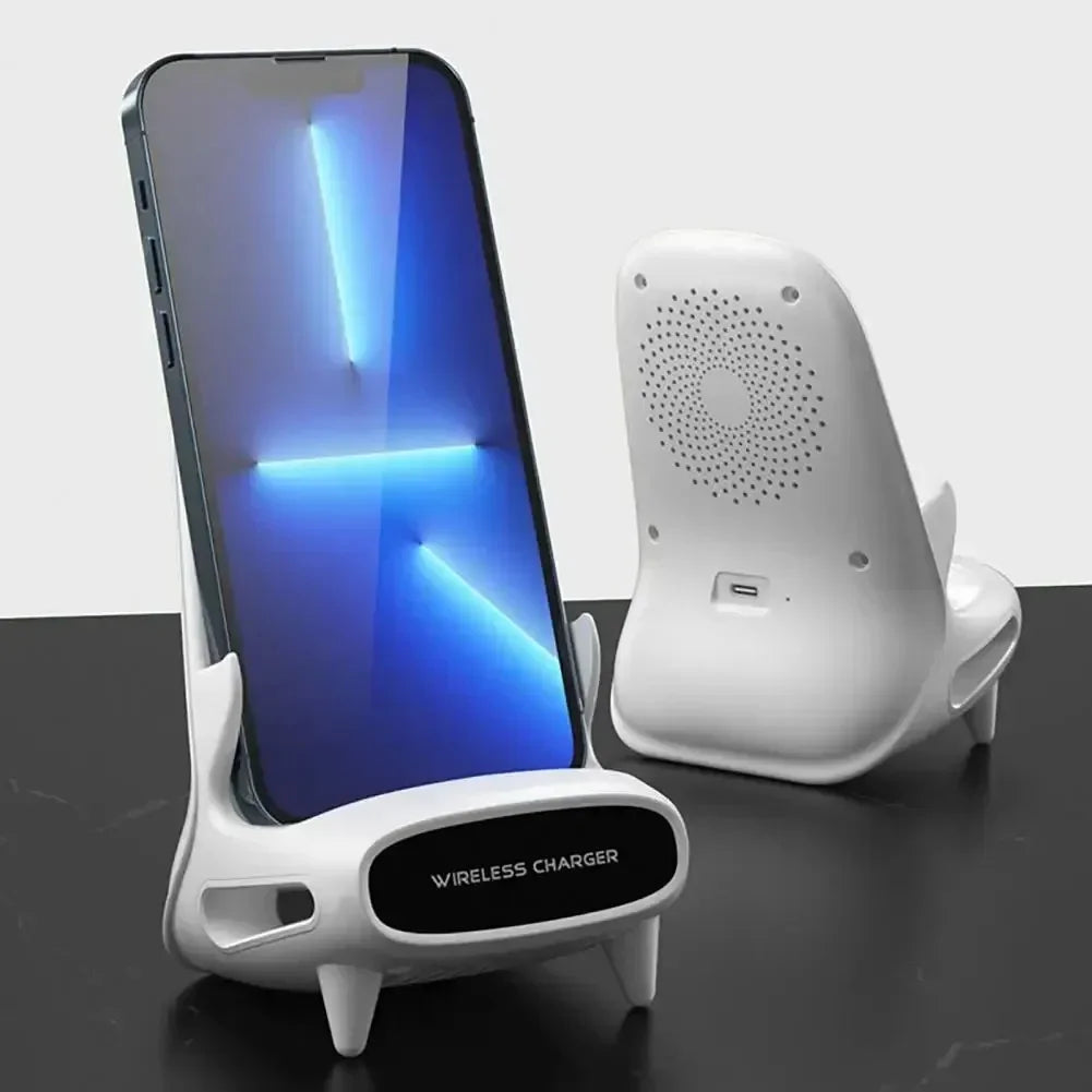 ⚡ شاحن لاسلكي 15 واط مع حامل – شحن سريع وآمن معتمد Qi متوافق مع iPhone وSamsung وXiaomi