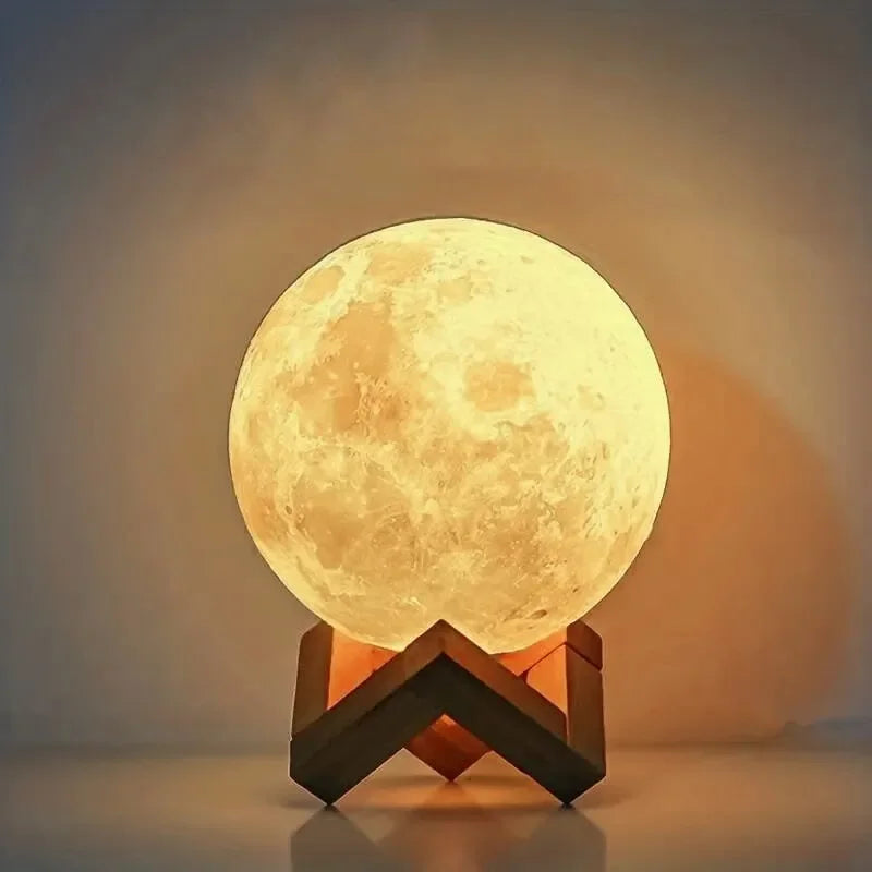 🌙 مصباح القمر LED بتصميم المجرة – إضاءة دافئة DIY (هدية – ديكور غرفة نوم)