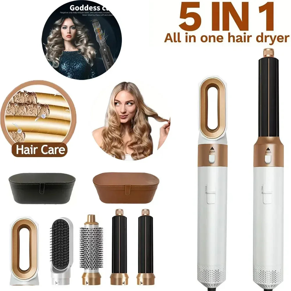 !مجفف الشعر الاحترافي 5 في 1 – للعناية الشاملة بشعرك💇♀️