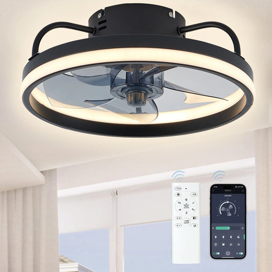 💡 مروحة سقف بإضاءة LED وتحكم عن بعد الراحة والأناقة في تصميم واحد مثالي!