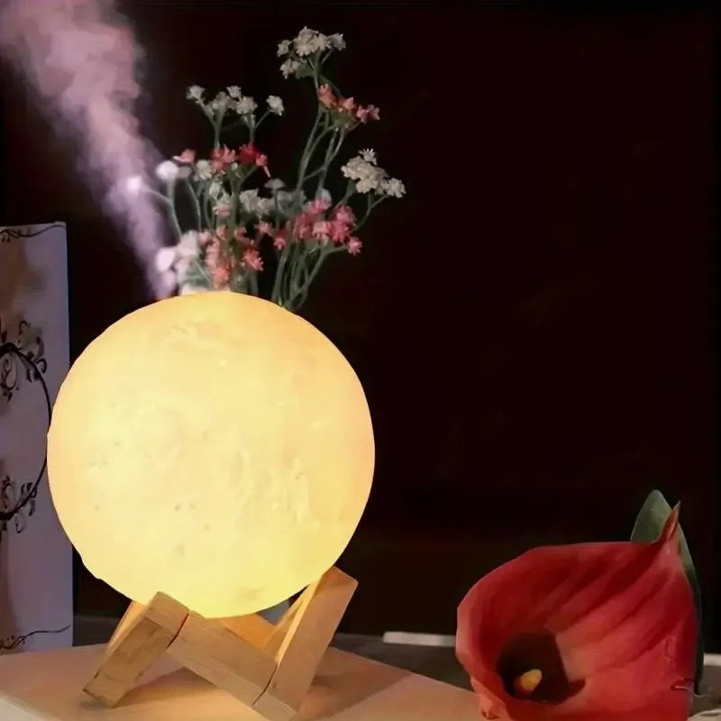🌙 مصباح القمر LED بتصميم المجرة – إضاءة دافئة DIY (هدية – ديكور غرفة نوم)